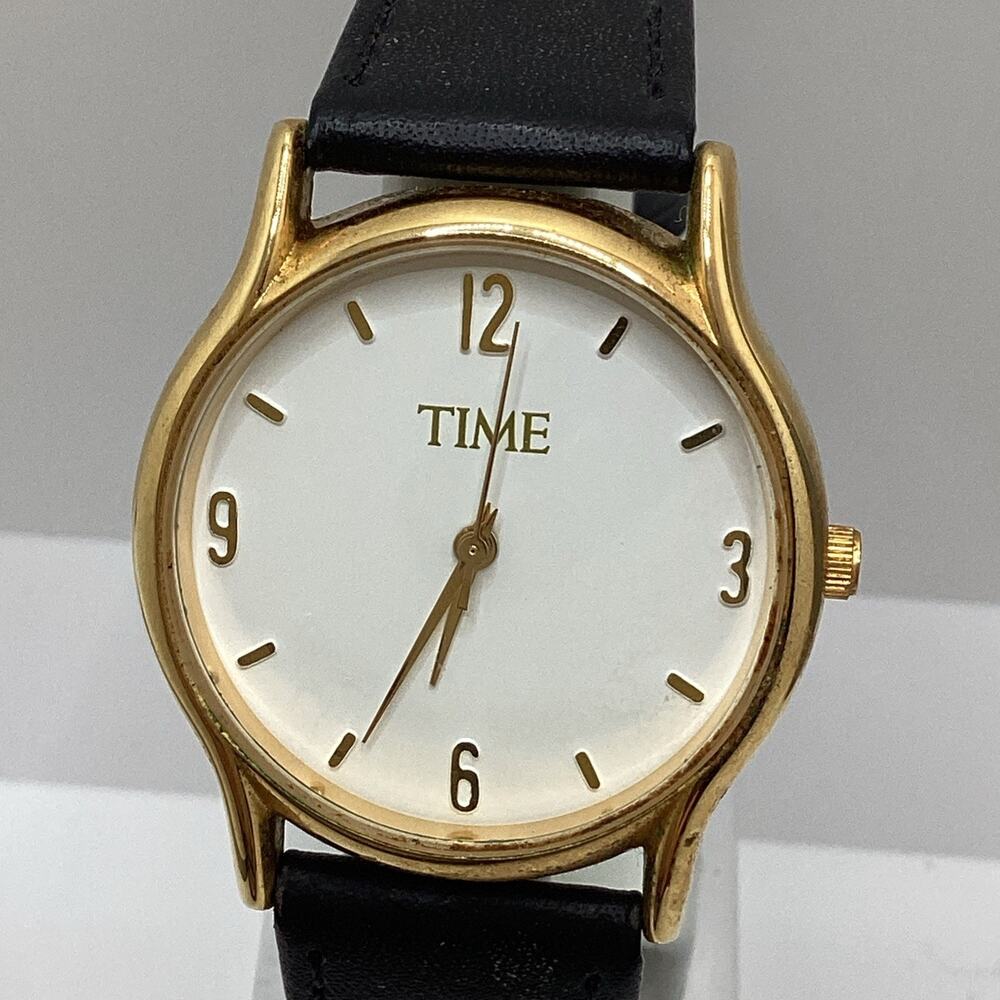 Vintage Time Magazine Women’s Watch Gold Tone Quartz New Battery